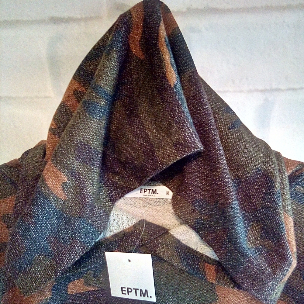 Fresh... shit camo hoodie tag on